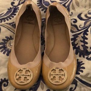 8.5 Tory Burch patent ballet flats. Box included